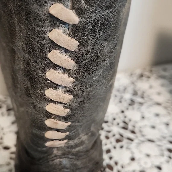 Corral Womens Black/Gray Boots Size 9 Dusky Floral Overlay Crystals & Studs - Picture 9 of 17